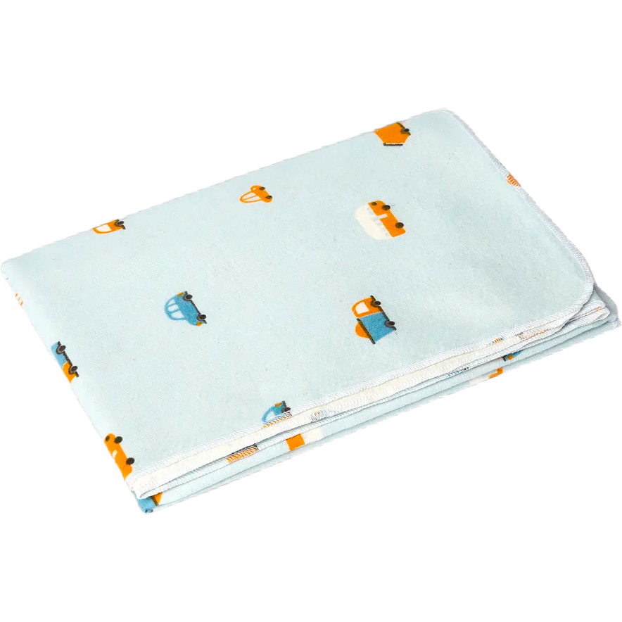 Фланелевая пелёнка "Птенчик и машинки" 120х90 см