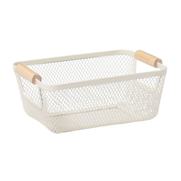 Корзина с деревянными ручками 33х21х14см