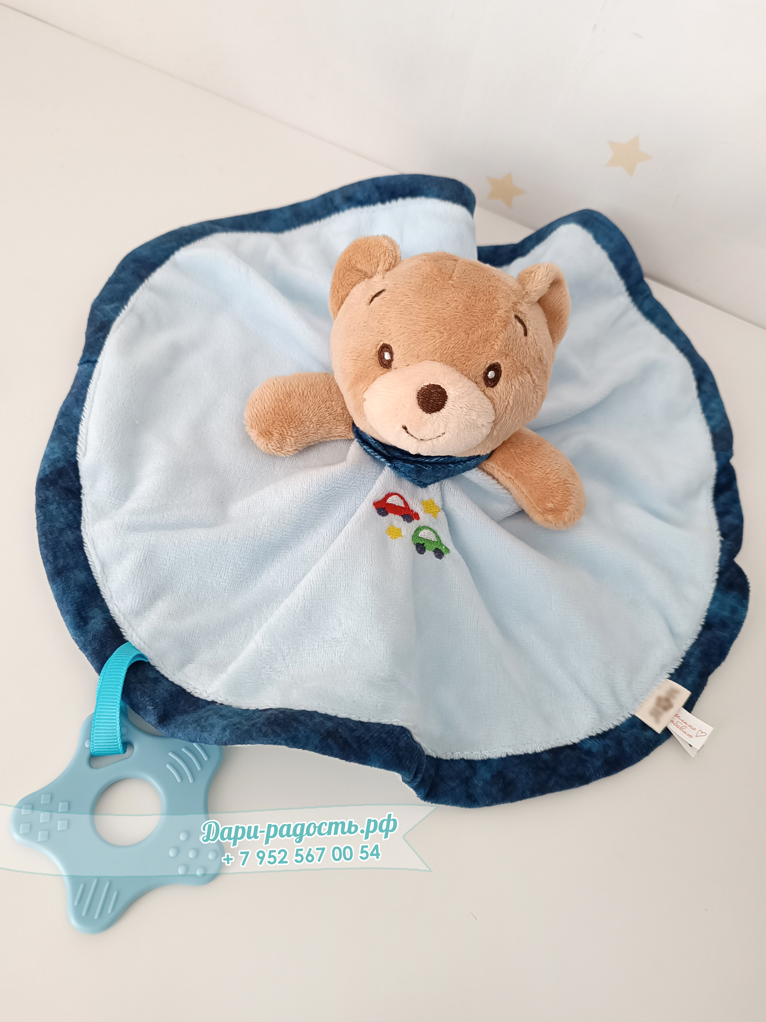 Торт из памперсов для мальчика "Мишка и машинки"